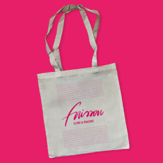 Canvas Bag con scritta di Frisson Oltre Il Piacere e ondine rosa